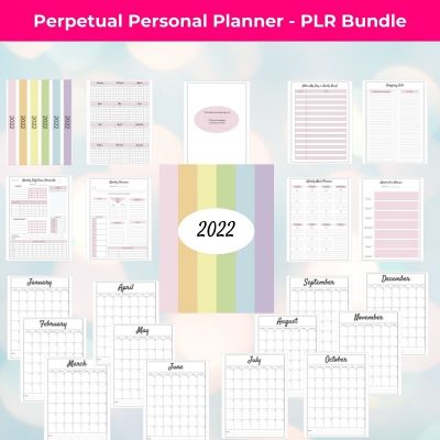 Customizable Perpetual Personal Planner PLR