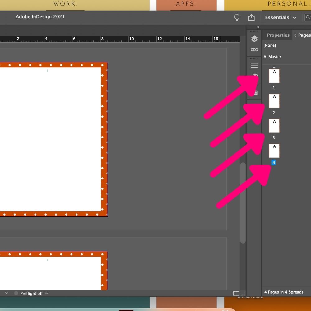 Border has been applied on all pages with Master A design in indesign