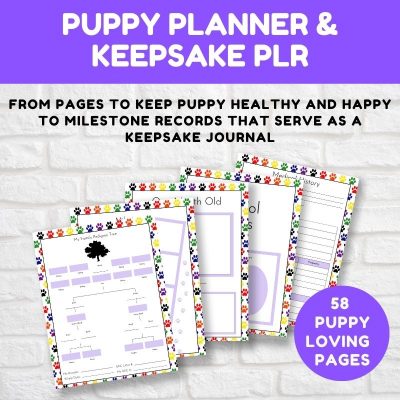 Puppy Planner and Keepsake PLR for Pet Lovers